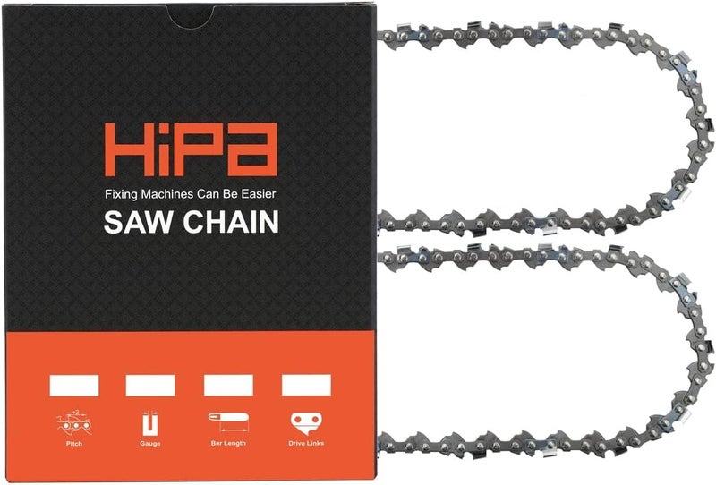 Hipa 8" Pole Pruner Saw Chain Compatible with Greenworks 20192 20302 30352 20612 20672 Remington RM4050 RM4050B Earthwise CCS30008 CPS40108 LPS40208 LPS4210 Pole Saw .050" Gauge 3/8" Pitch 2Pack - Image 1